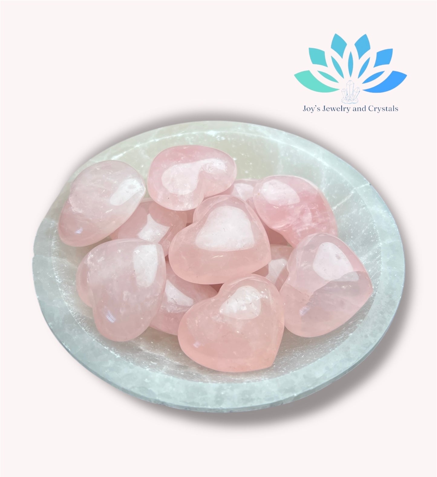 Rose Quartz Heart Carvings
