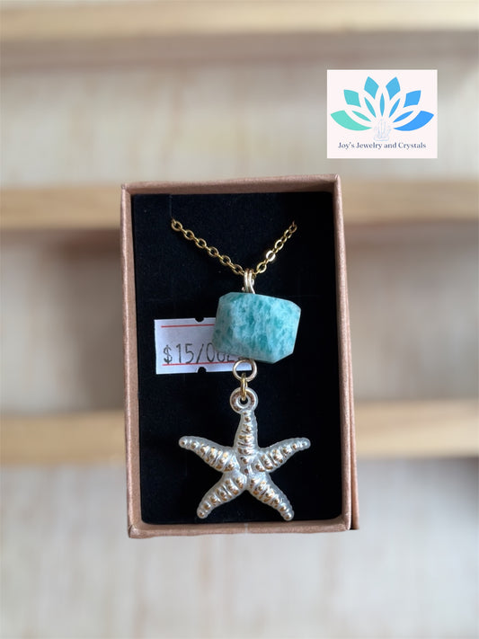 Starfish Necklace with Amazonite