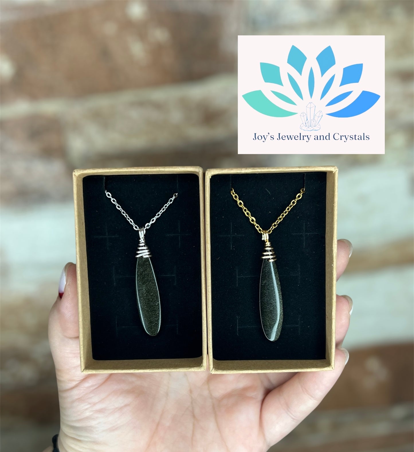 Golden Sheen Obsidian Necklace