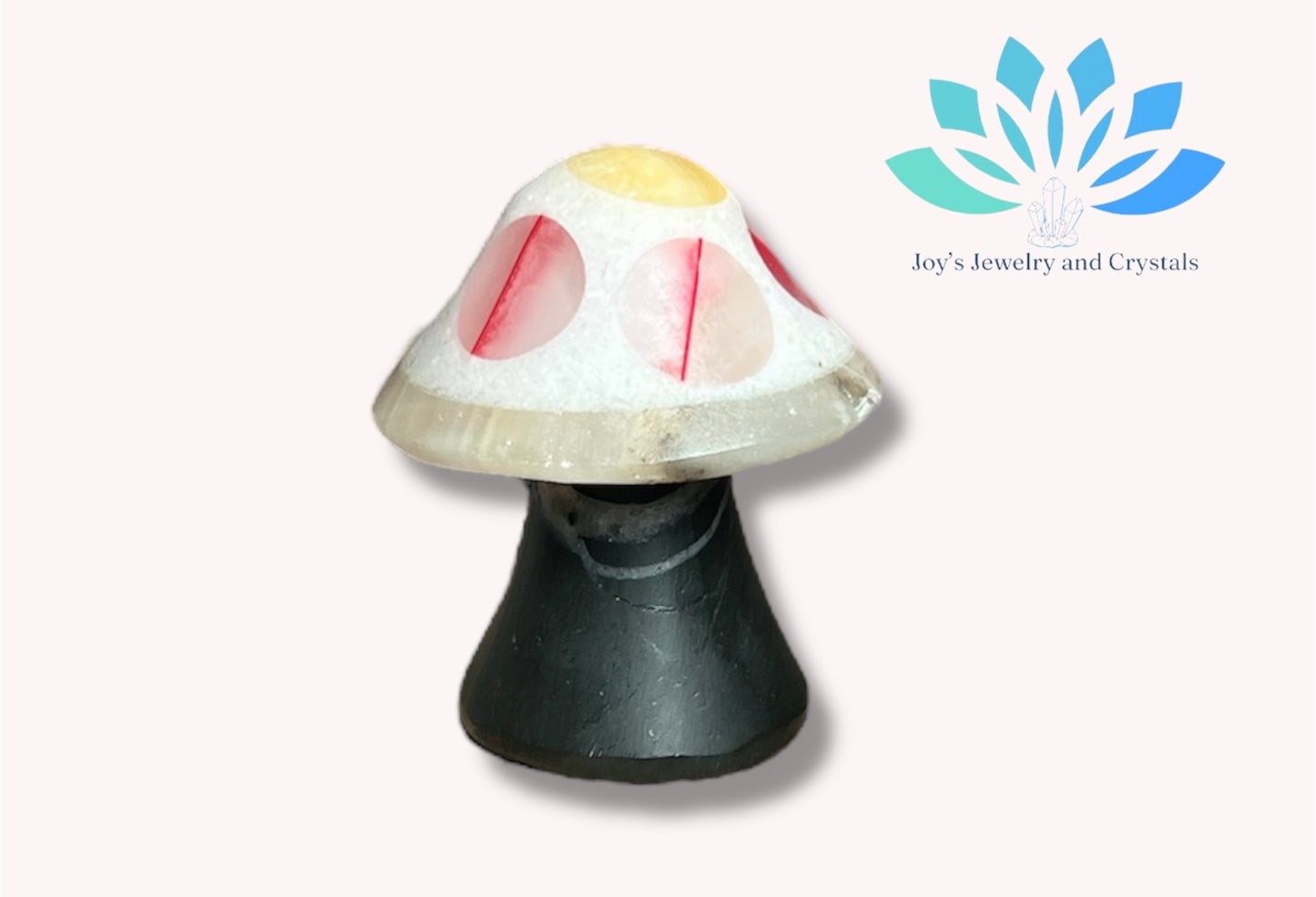 Handmade Onyx Calcite Mushroom Carving from Mexico