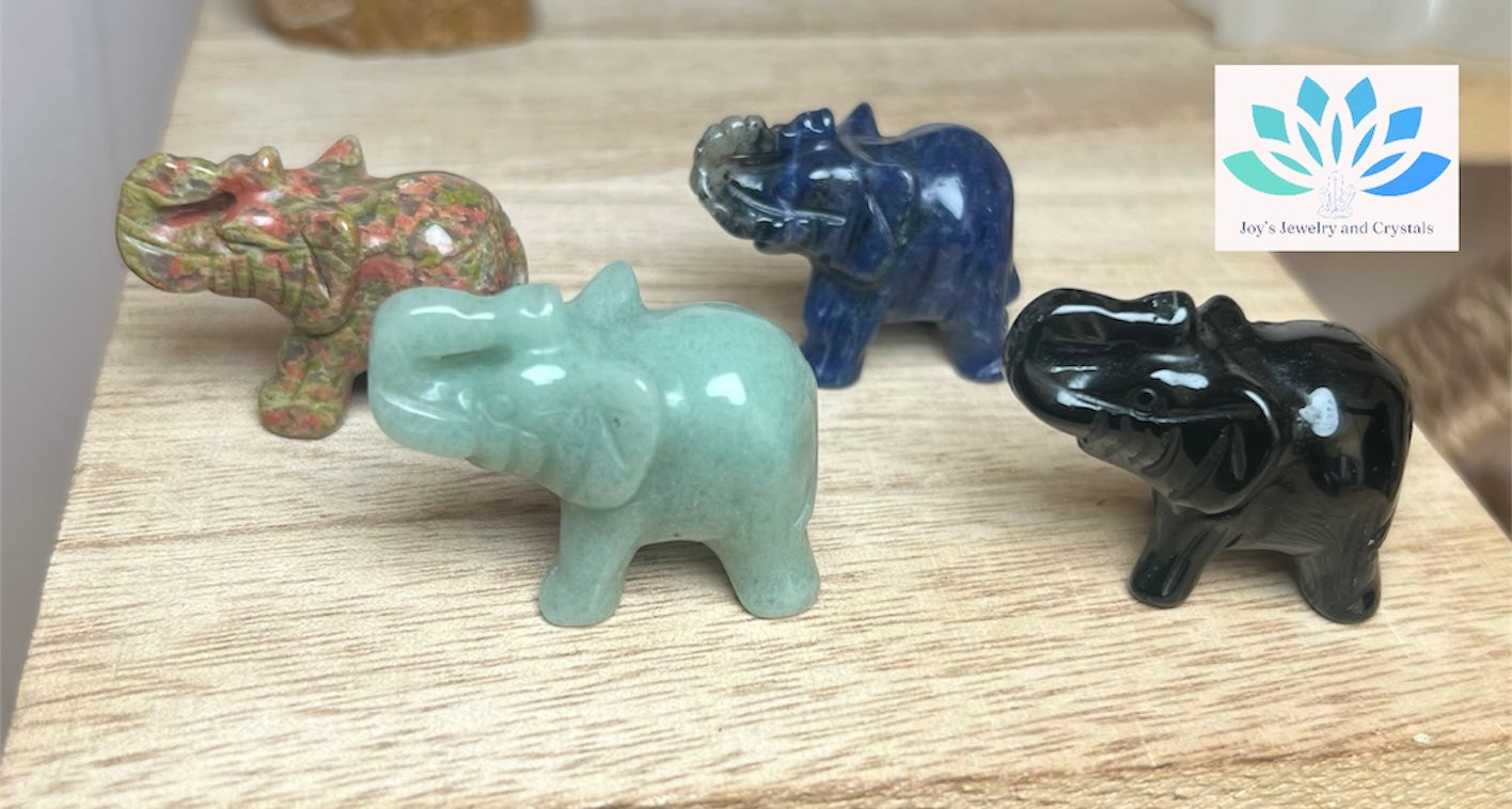 Mix Stone Elephant Carvings