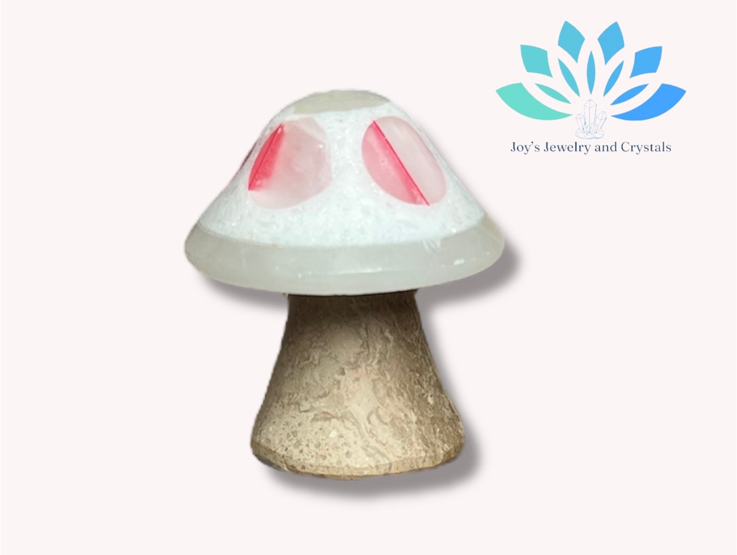 Handmade Onyx Calcite Mushroom Carving from Mexico