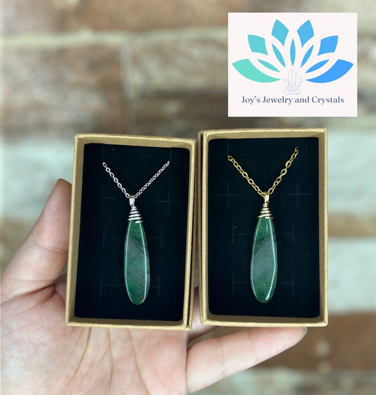 Green Jade Mountain Necklace