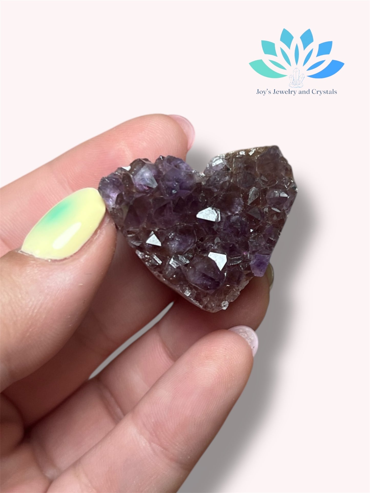 Amethyst Heart Carvings
