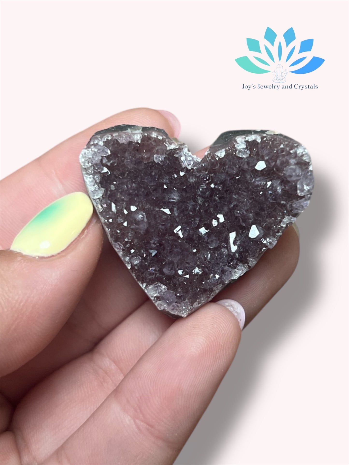 Amethyst Heart Carvings