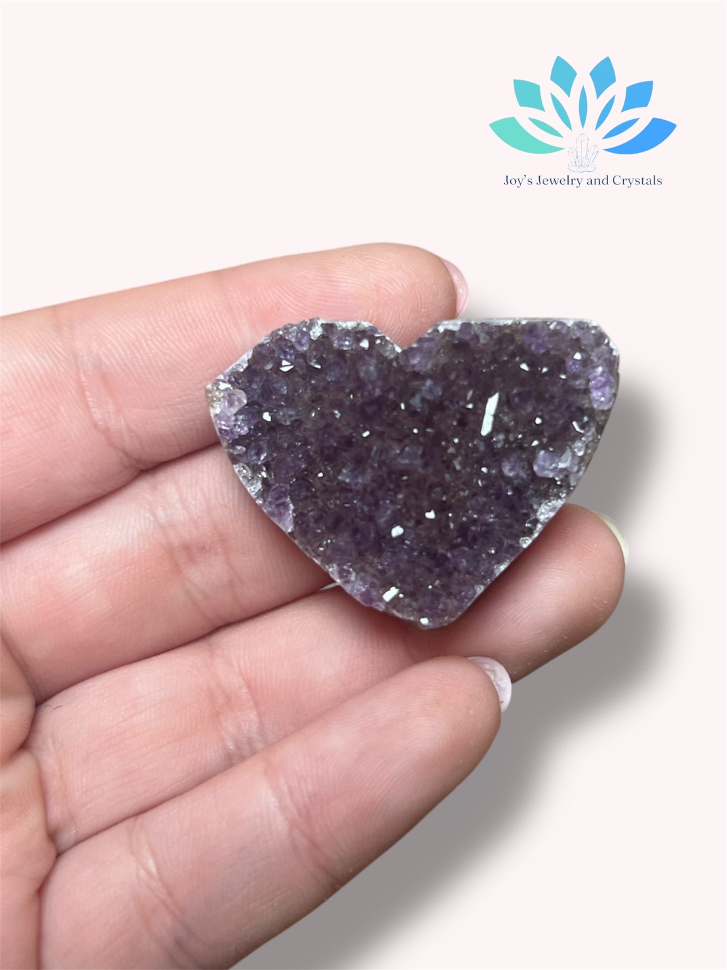 Amethyst Heart Carvings