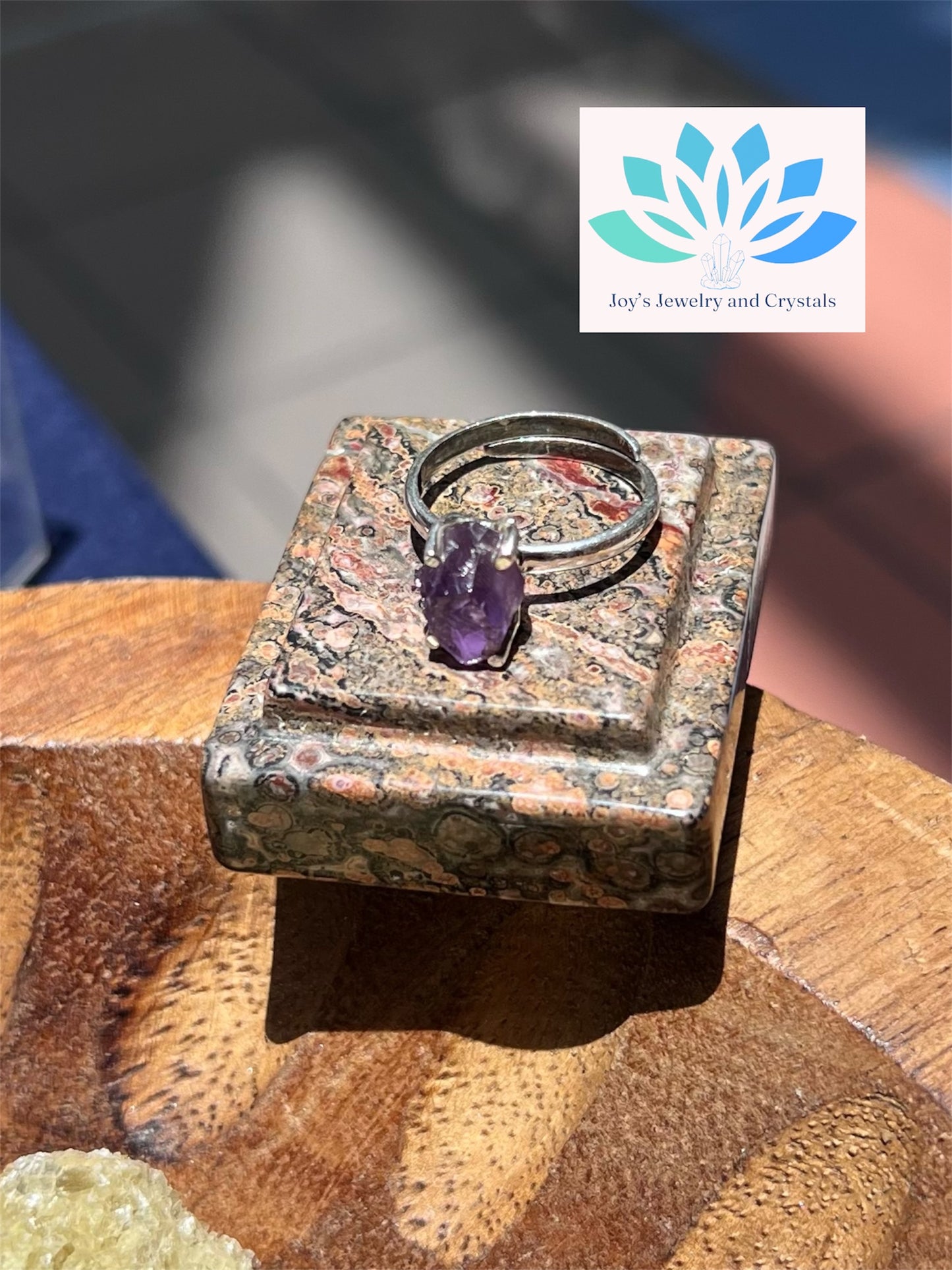 Amethyst Adjustable Ring (S925)