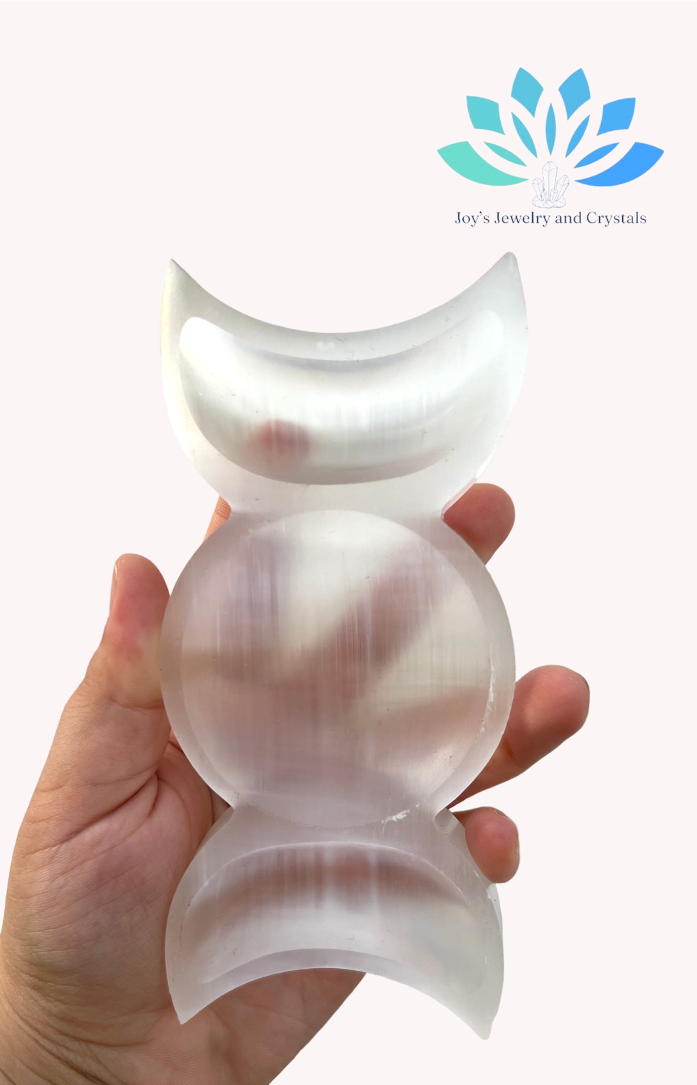 Selenite Triple Moon Bowl