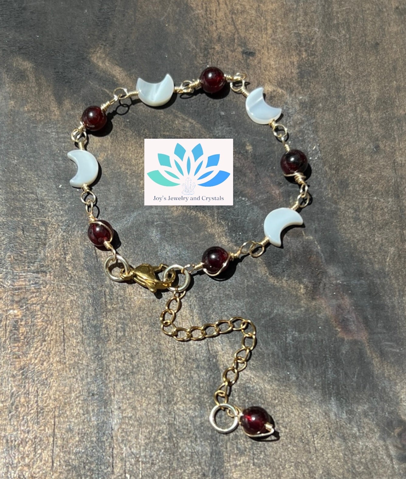 Moon and Quartz Handmade Bracelet