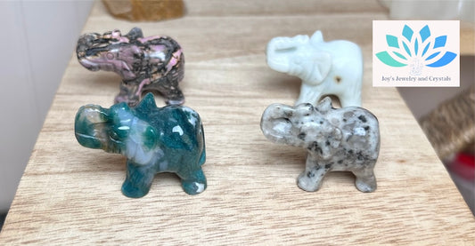 Mix Stone Elephant Carvings