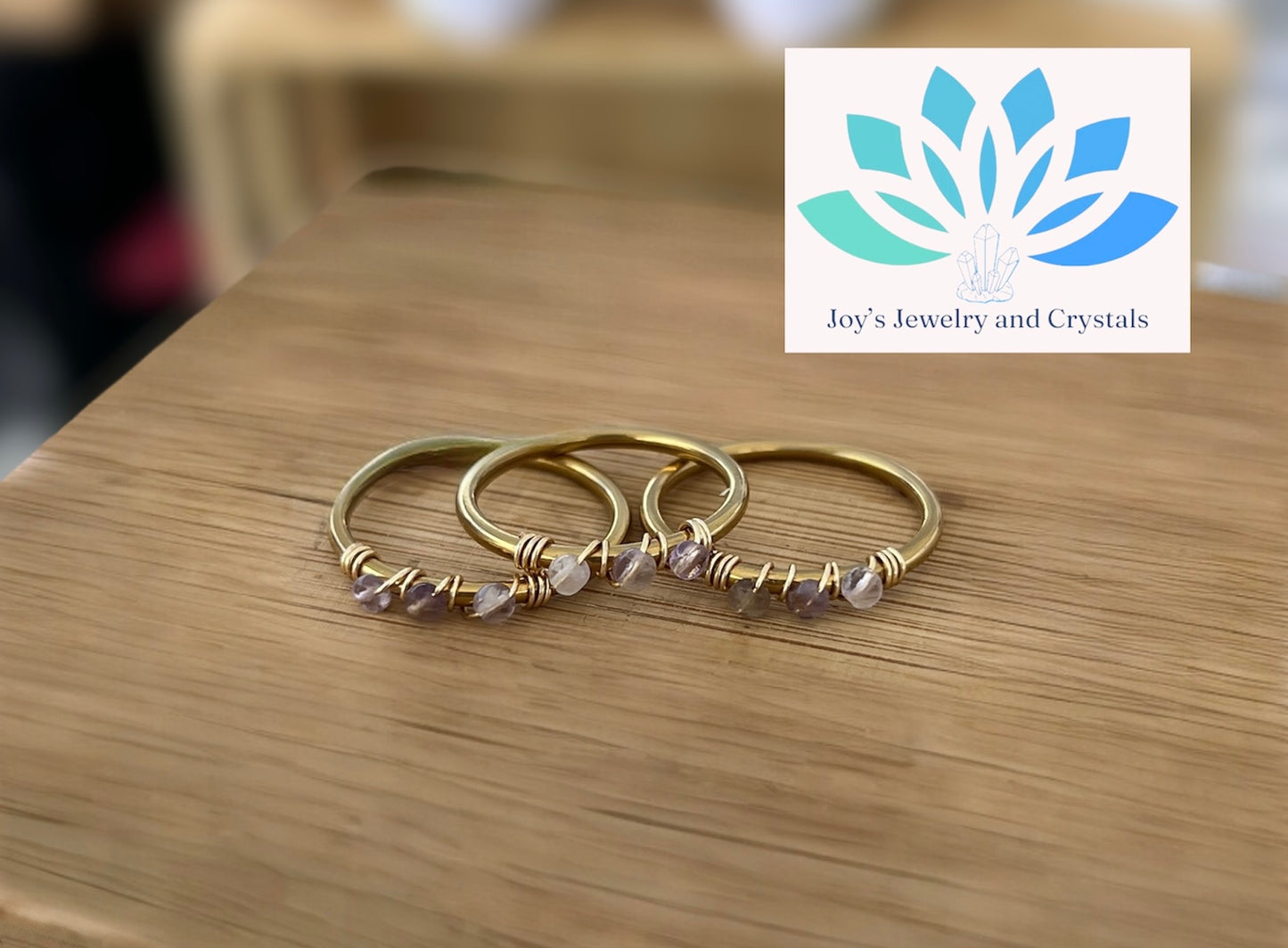 Hand Wired Ring with Amethyst