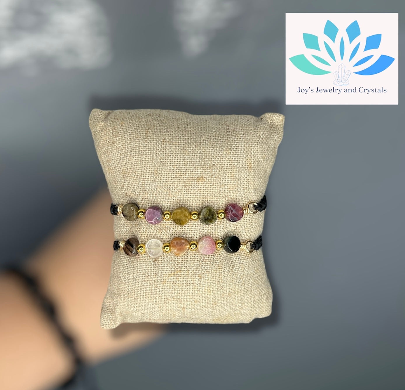 Mix Tourmaline Macrame Bracelet