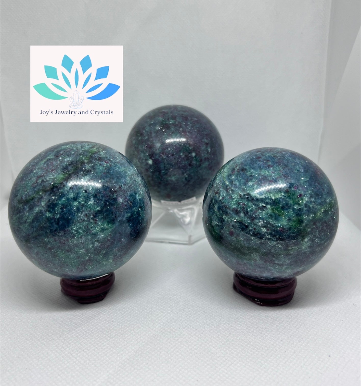 Ruby Fuschite /Kyanite Spheres