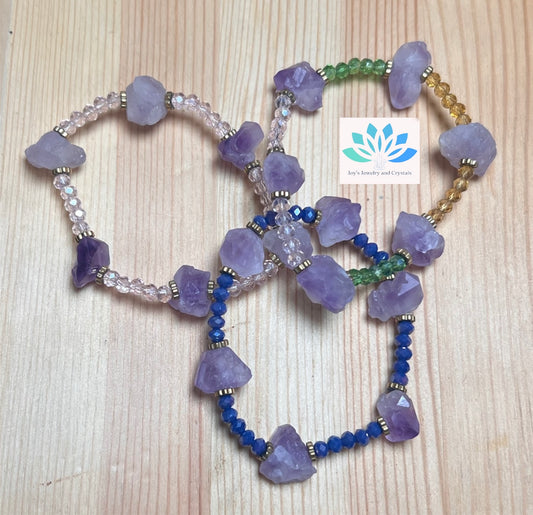 Flower Amethyst Bracelet