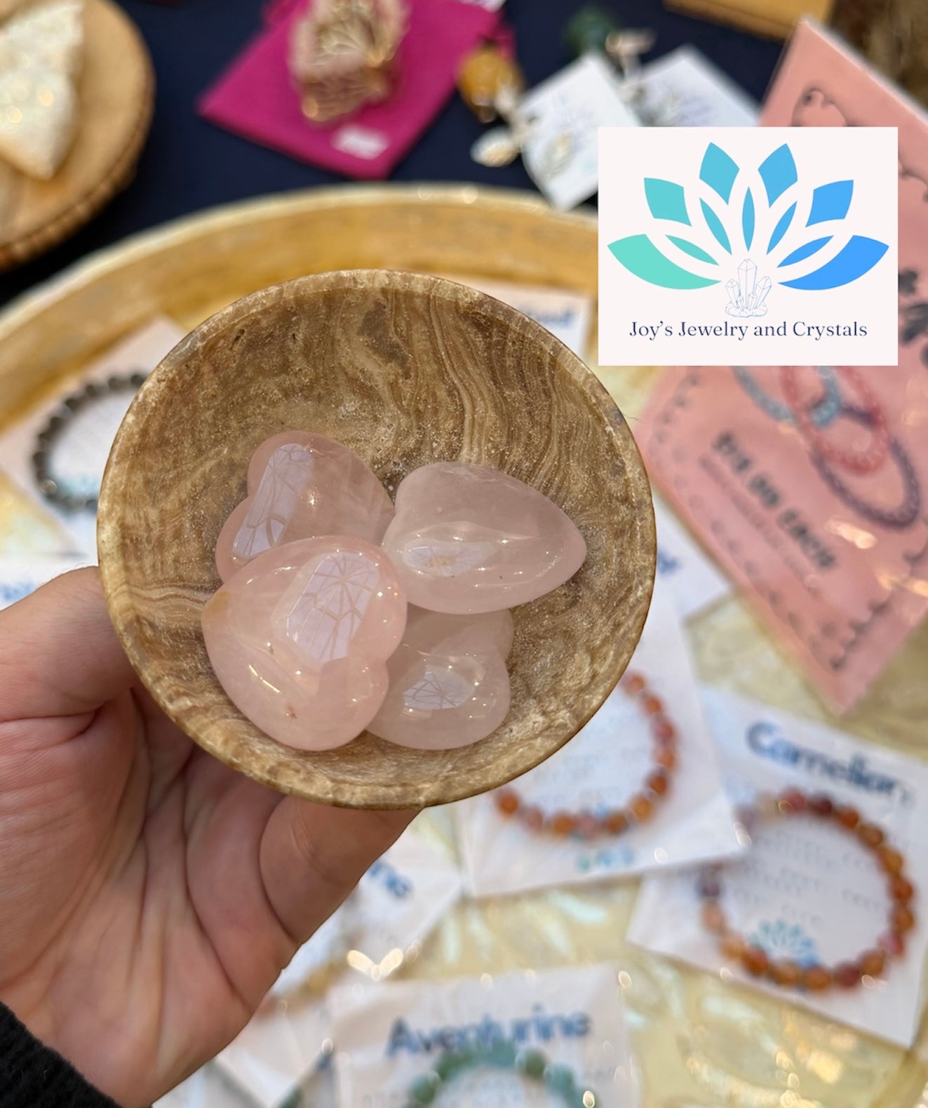 Rose Quartz Hearts