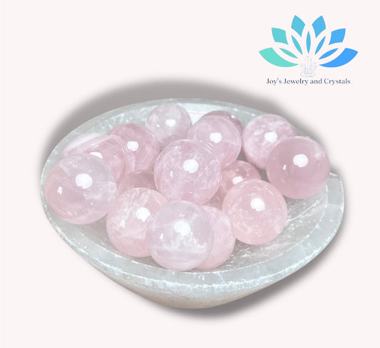Rose Quartz Spheres from Madagascar