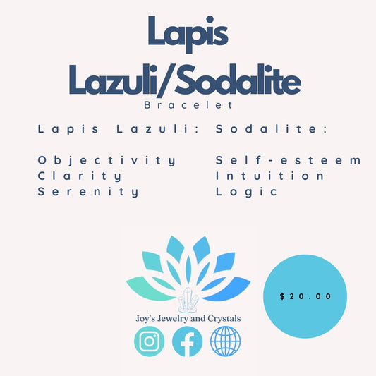 Lapis Lazuli/Sodalite Adjustable Bracelet