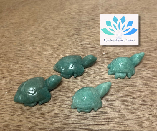 Amazonite Turtle Carvings