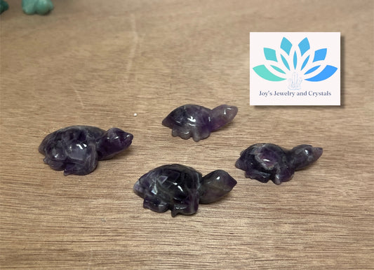 Amethyst Turtle Carvings
