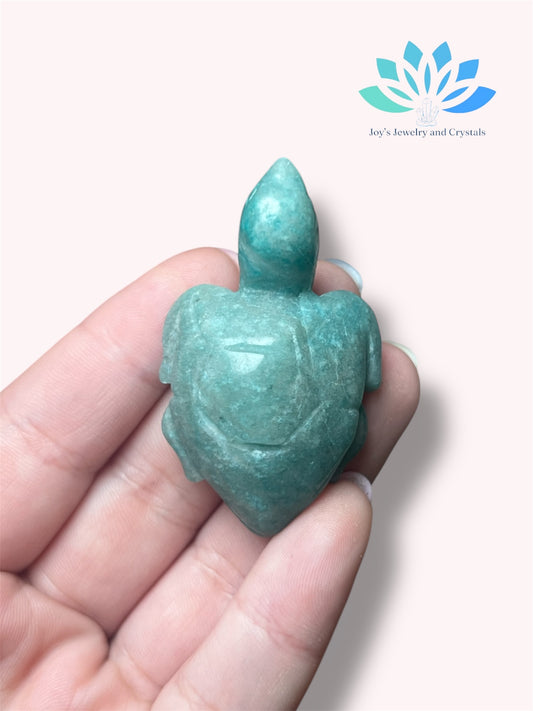 Amazonite Turtle Carvings