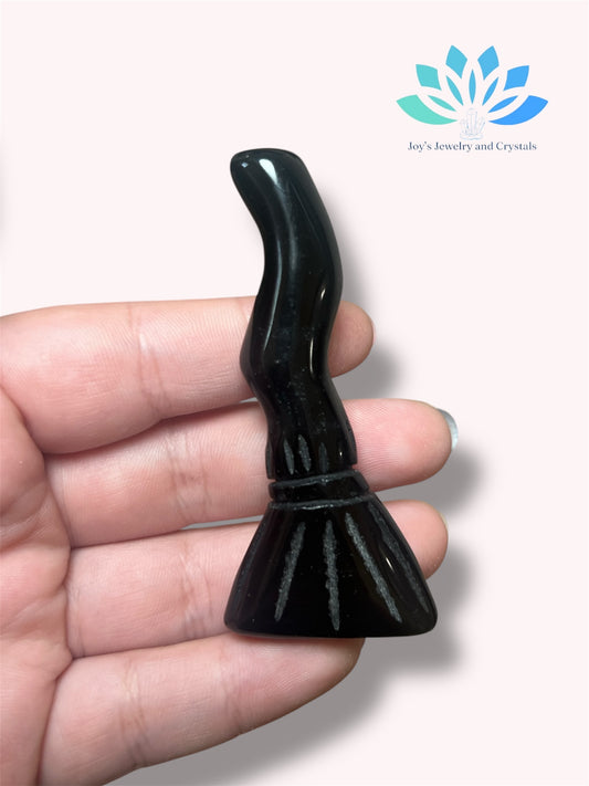 Obsidian Broom Carvings