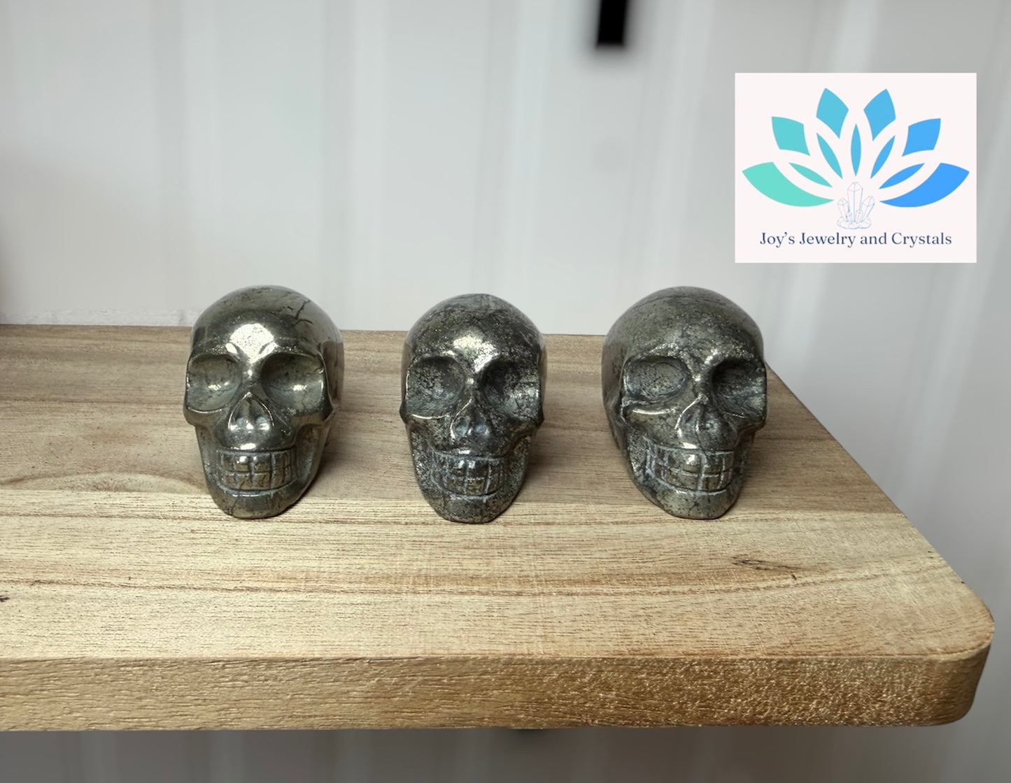 Pyrite Skull Carvings