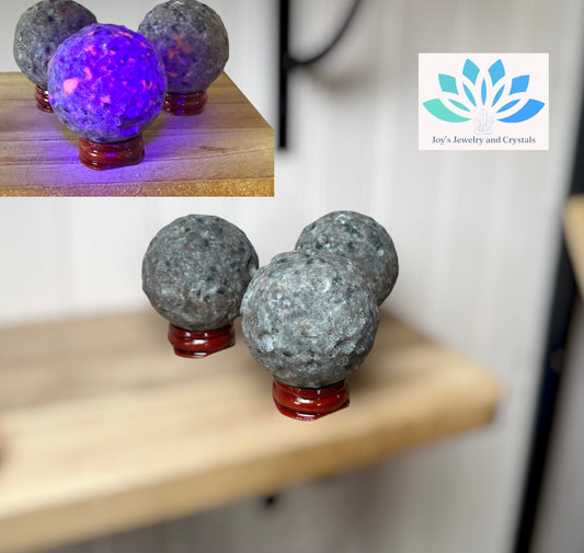Yooperlite Moon Sphere Carvings