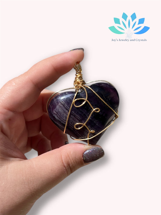 Fluorite Heart Pendant