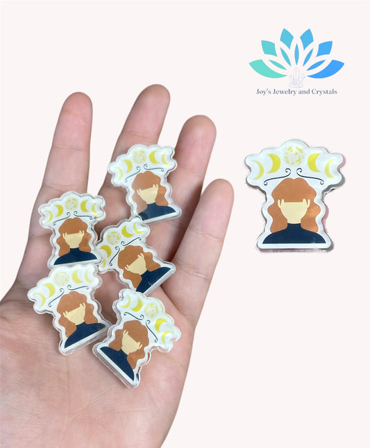 Pin (Girl with Moons)