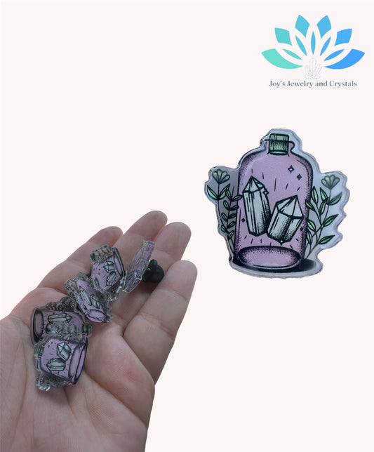 Pin (Bottle with Crystals)